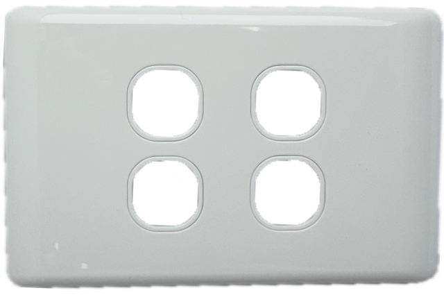 K Series 4 Gang Unloaded Switch Plates & Cover