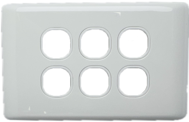 K Series 6 Gang Unloaded Switch Plates & Cover