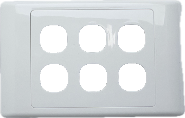 SL 6 Gang Unloaded Switch Plate