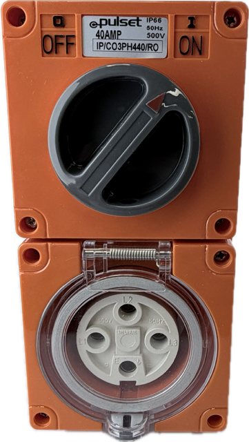 3 Phase 4 Round Pin Combo - 40Amp - RO