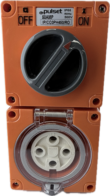 3 Phase 4 Round Pin Combo - 50Amp - RO