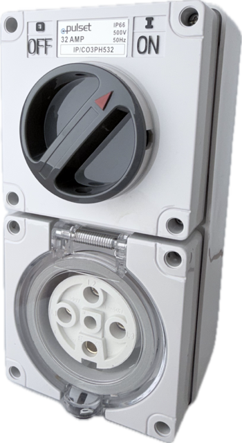 3 Phase 5 Round Pin Combo - 32Amp
