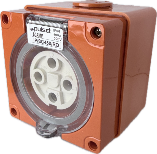 3 Phase 4 Round Pin Socket - 50Amp - RO