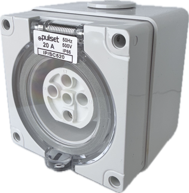 3 Phase 5 Round Pin Socket - 20Amp