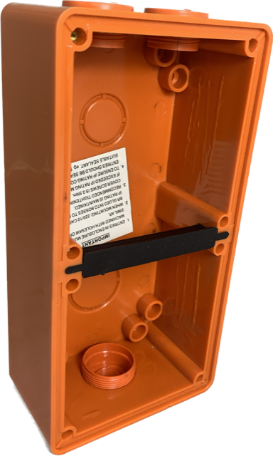 2 Gang Deep Mounting Enclosure - RESISTIVE ORANGE