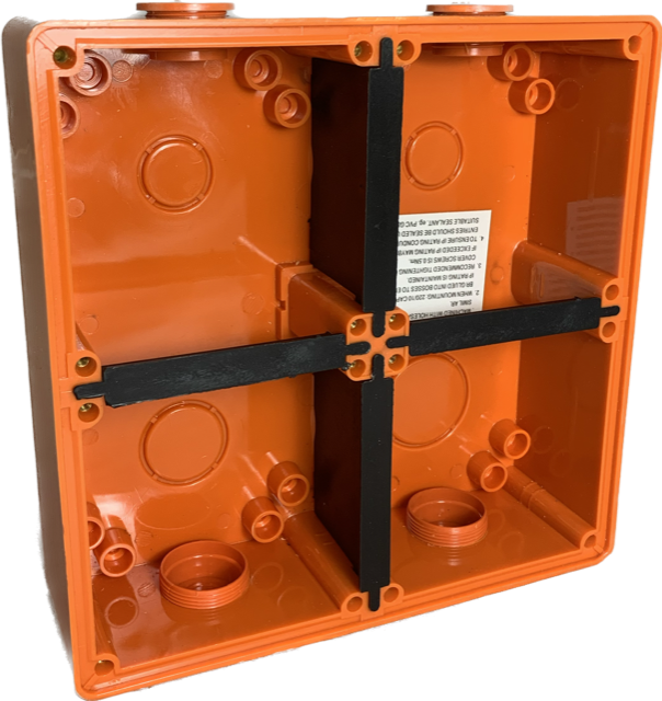 4 Gang Deep Mounting Enclosure - RESISTIVE ORANGE