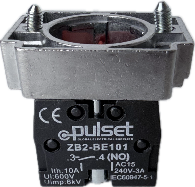 Push Button Contact and Metal Base N/O + N/C