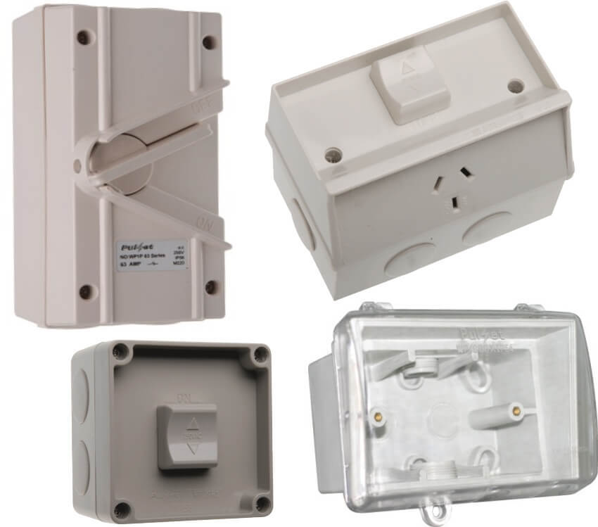 Weatherproof switches and Socket Outlets