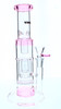 Pink 4 Perc Water Pipe with Ice Catcher