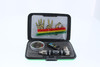 6 in 1 Tobacco Pipe Mini Kit with Hard Cover Carrying Travel Case - Green