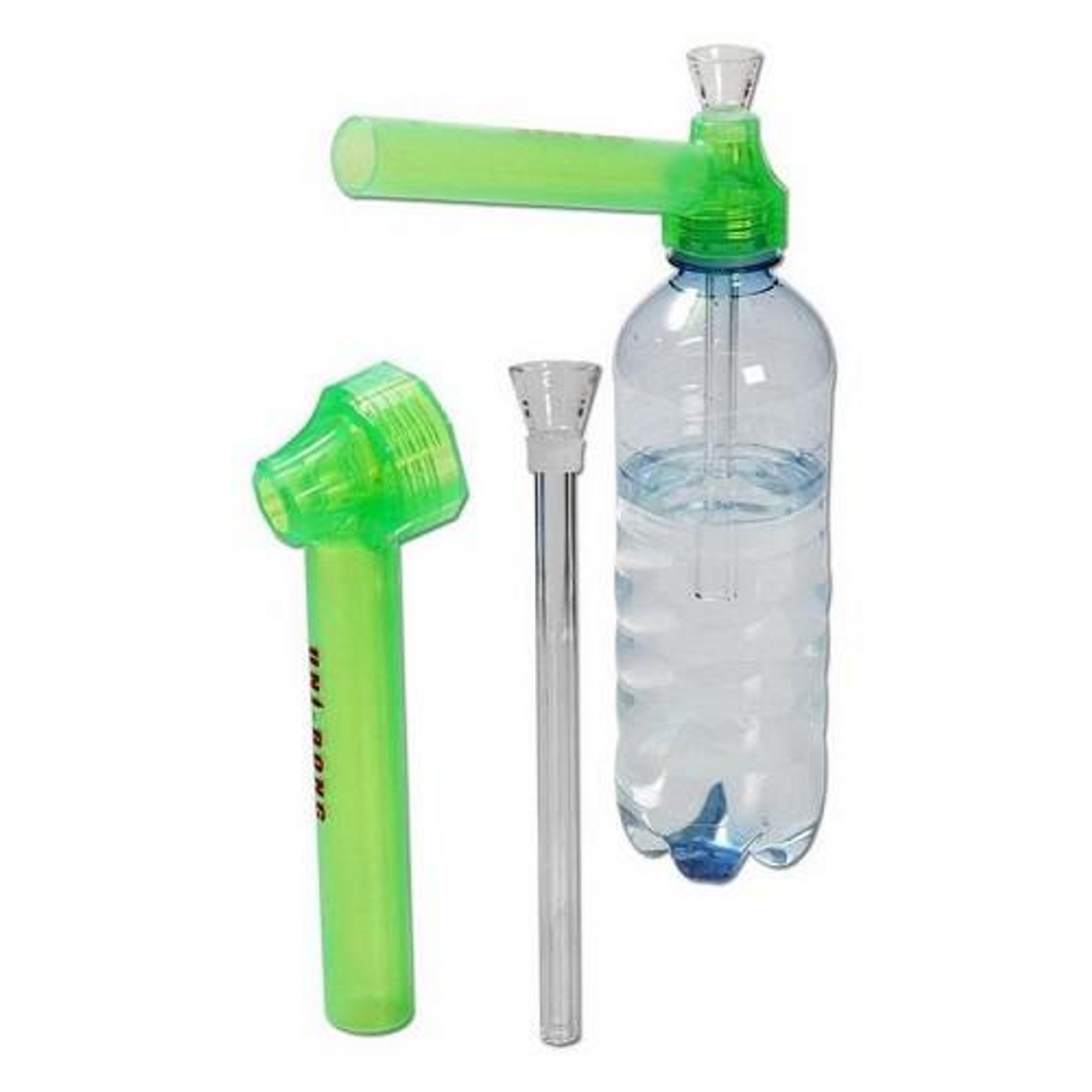 Hookah Screw on Bottle Converter Water Hookah Pipes TOP-PUFF White clear 