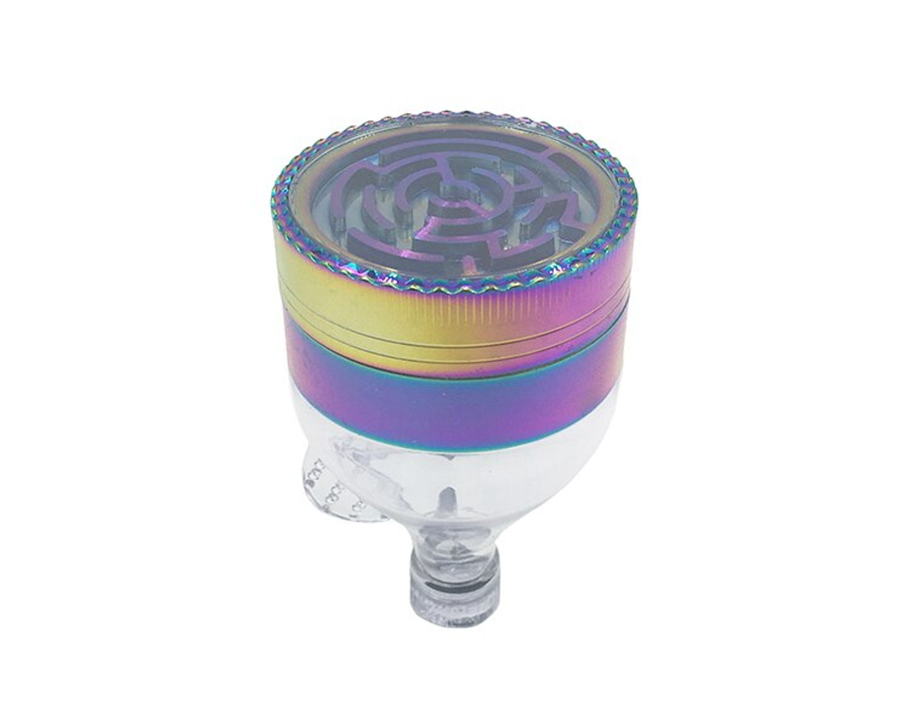 63mm RAINBOW Funnel Shape Zinc Alloy 3-layers Herb Grinder 