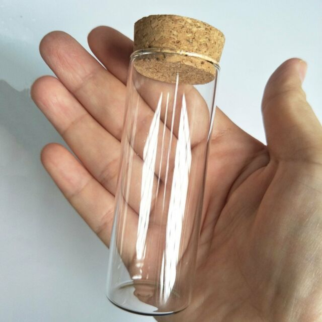 small glass test tubes