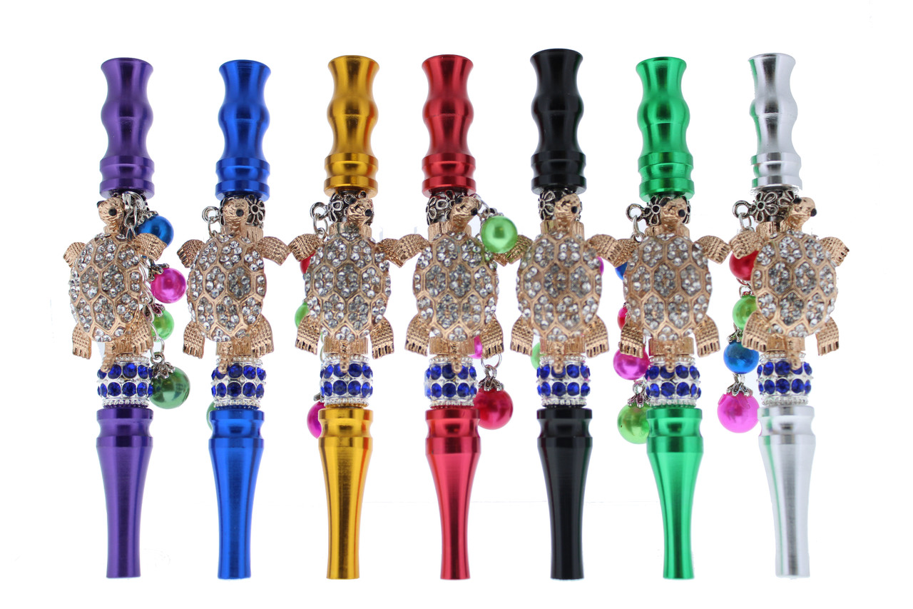 Preppy La' Peui Blinged Out Blunt Holder Hookah Mouth Tip Green 