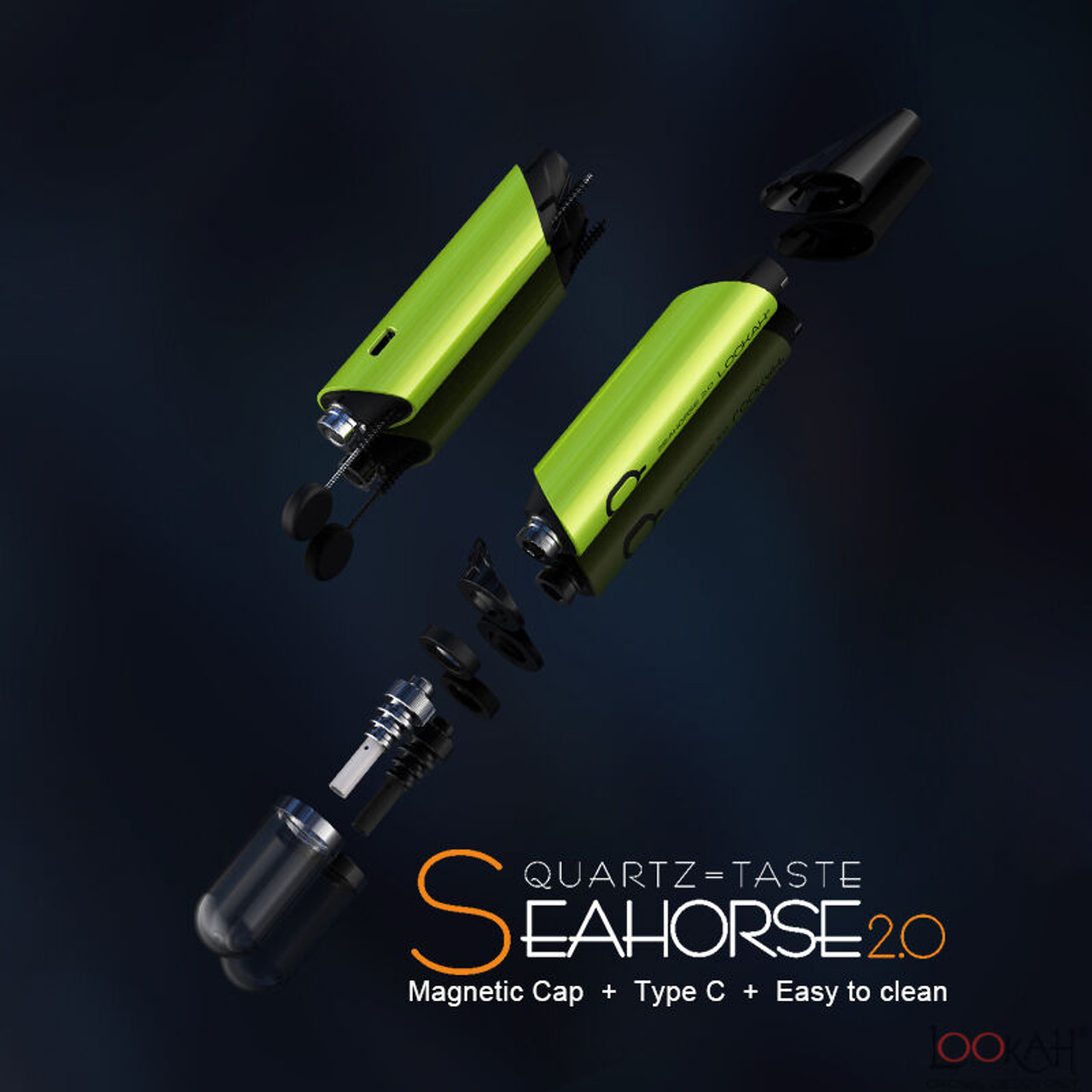 Lookah Seahorse Wax Dab Pen 2.0 Green 