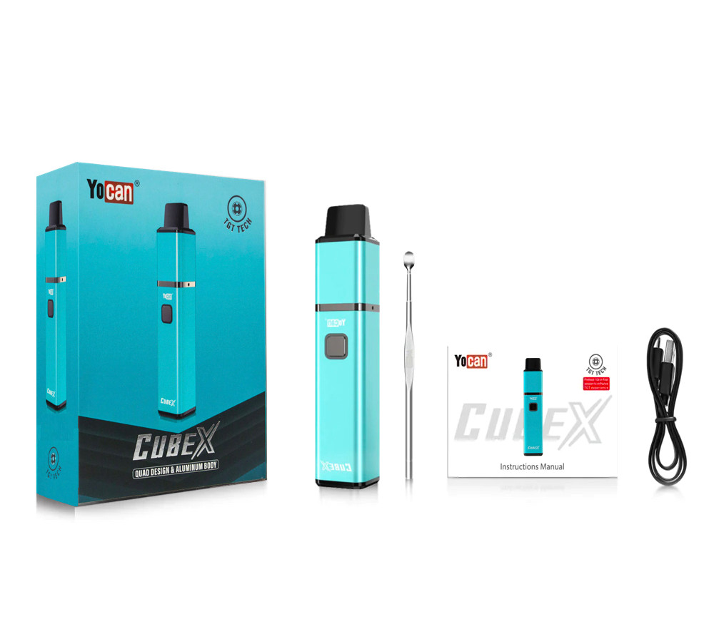 Yocan CubeX Dab Pen: Blue - HookahTown.com Yocan CubeX Dab Pen: Blue - HookahTown.com