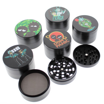 4 Level 40mm Rick and Morty Grinder: Limited Edition Blacked-Out Series
