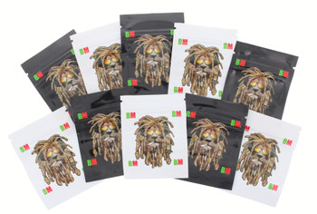 Small Black and White Lion Seal Proof Bags - 10pack