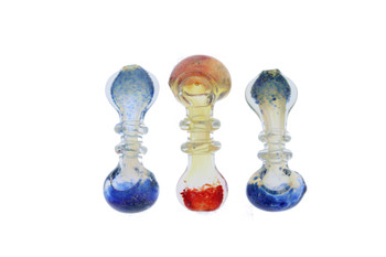Flat Mouth Tip 3" MultiColor Hand Pipe