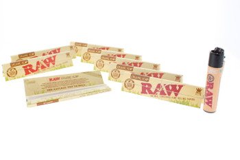 10 Packs Raw Organic King Size Slim Natural Unrefined Rolling Papers 