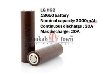 LG HG2 18650 20A 3000MAH BATTERY 3.7V (1 Pack) LG HG2 18650 20A 3000MAH BATTERY 3.7V (1 Pack)