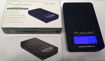  Fuzion Digital Gram Scale with 2 Trays, 500g/ 0.01g