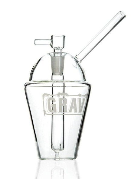 8" Grav Cup Bubbler Clear