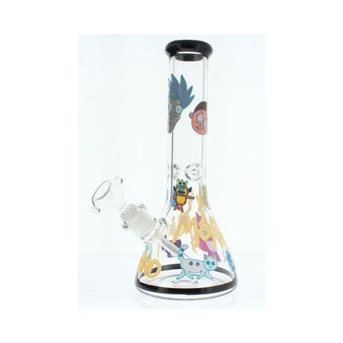 Rick And Morty Intergalactic Space Cable Hand Painted Glass Bong