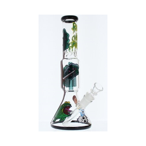 Rick And Morty Killer Frog Hand Painted Glass Bong