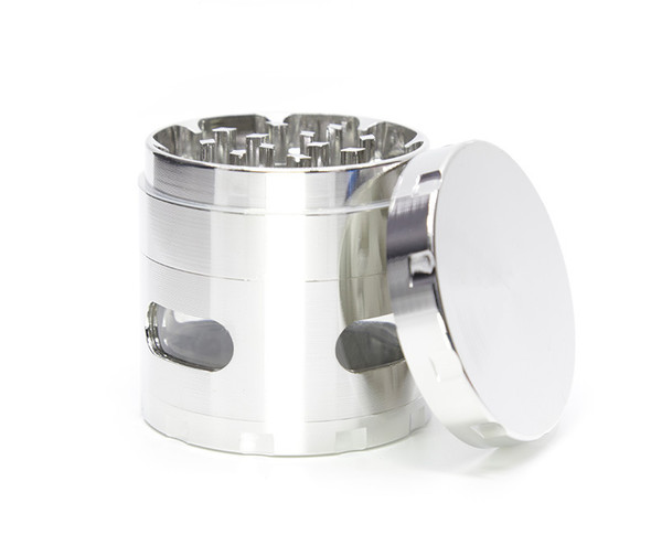 Side window grinders concave side window herb grinder metal CHROME