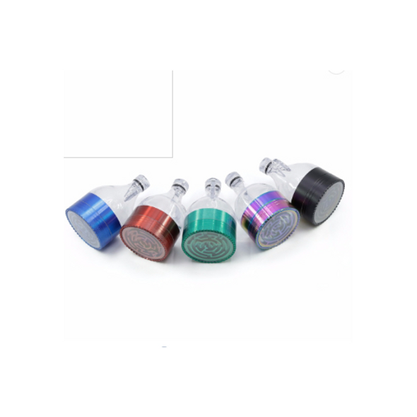 Multi Colors 3-Layer Diameter 50MM Zinc Alloy Funnel Shape Maze Metal Herb Grinder