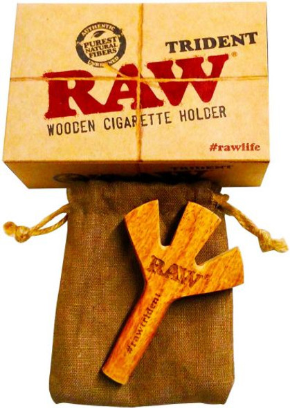 RAW Trident Wooden Triple Cigarette Holder