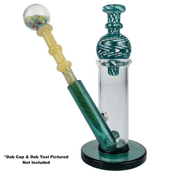 3" Glass Carb Cap & Dabber Stand - Blue