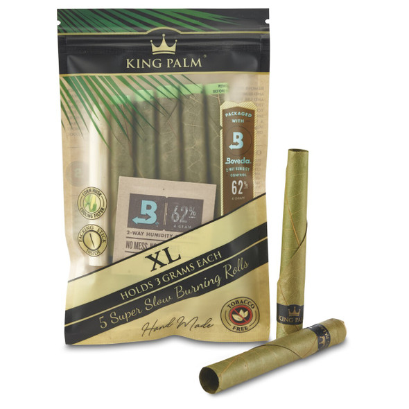 King Palm - XL (3 grams) Cordia Leaf - 5 Rolls