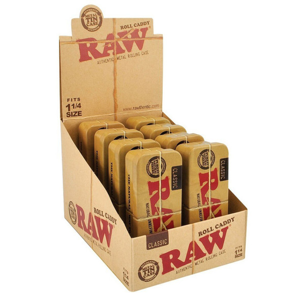 Raw Roll Caddy 1 1/4 Size Metal Travel Tin Case