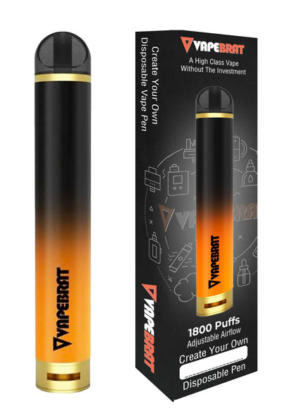 VapeBrat Zero : Nicotine-Free 1800 Puff Hookah Pen (10 Pack)