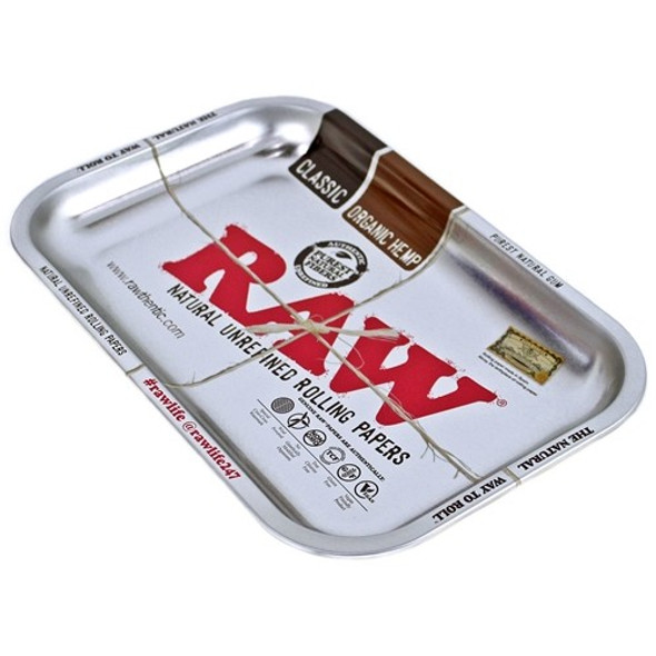 RAW Rolling Classic Silver Metallic Tray - 11 x 7