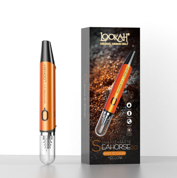 Lookah Seahorse Wax Dab Pen 2.0 Yellow Orange