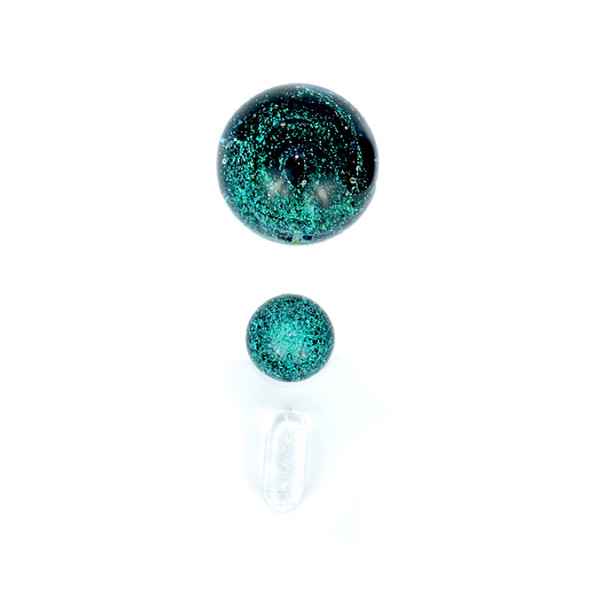 Terp Slurper Marble Pill Set: Emerald Galaxy Dichro