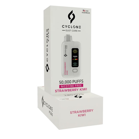 Strawberry Kiwi 50,000 Puff Nicotine Free Vape: Gust Core by Cyclone Pods