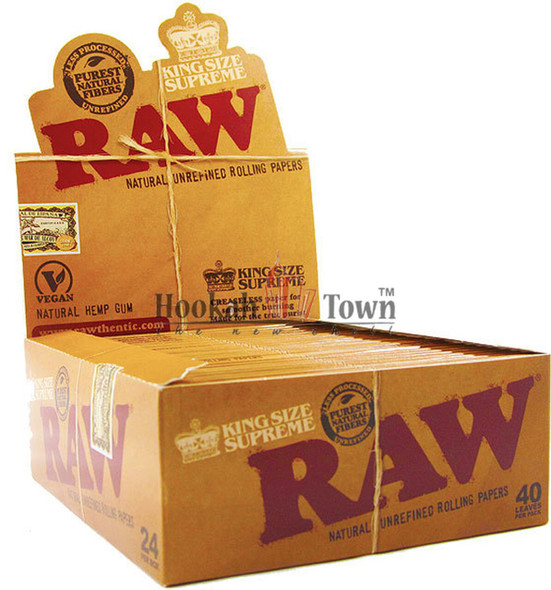 RAW KING SIZE SUPREME CLASSIC CIGARETTE ROLLING PAPERS, 40 LEAVES