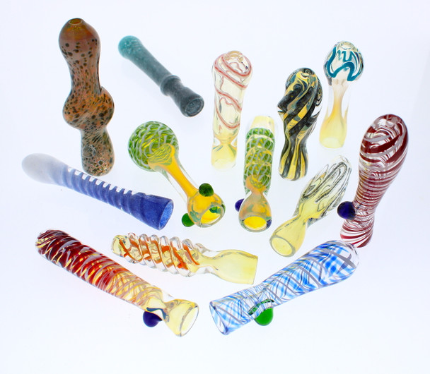 Variety Hand Made Glass Chillum