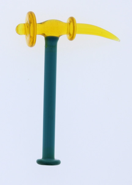 Monkey Boy Art - Blue/Yellow Hammer Dab Tool and Carb Cap (American Glass)
