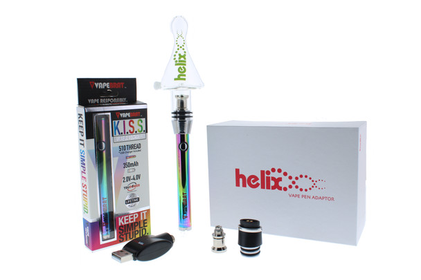 Grav Helix Globe X VapeBrat K.I.S.S Pen Wax Concentrate Kit - Rainbow