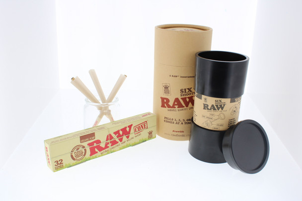 Raw King Size 6 Shooter Cone Filler with King Size Organic Cones Gift Kit