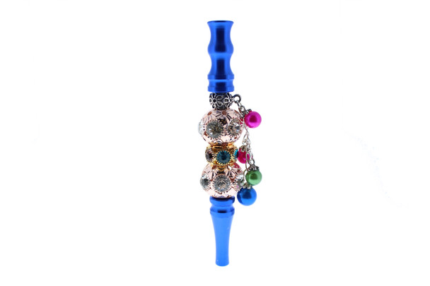 Preppy La' Peui Blinged Out Blunt Holder Hookah Mouth Tip Blue
