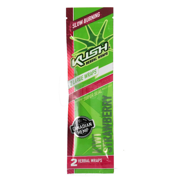 Kush Wraps Herbal Wraps 2 Per Pack - Kiwi Strawberry