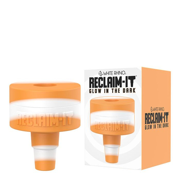 Reclaim It Glow in the Dark Silicone Reclaim Catcher 14mm - 19mm : White & Orange