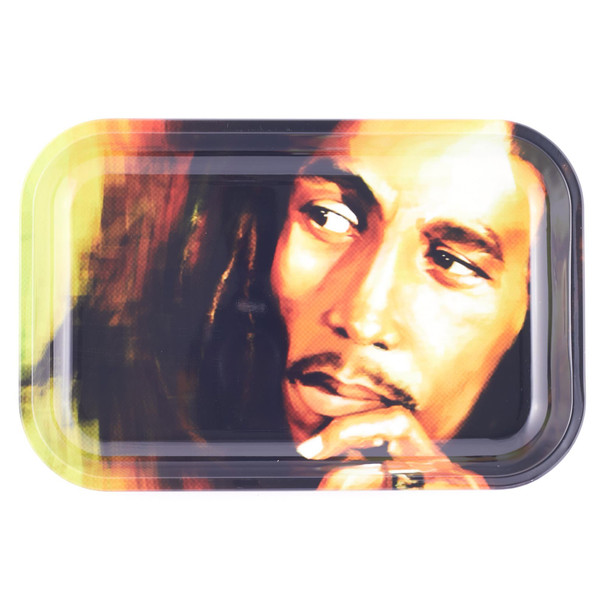 Bob Marley Rolling Tray Serious 7" x 11"