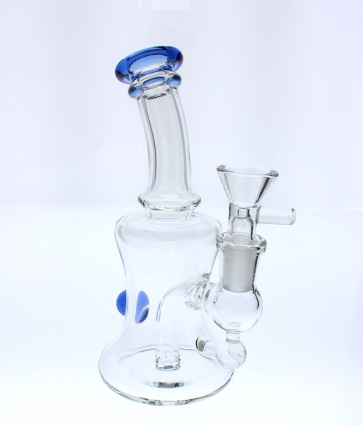 6" Glass Water Pipe Banger Hanger Dab Rig / Bong - Purple